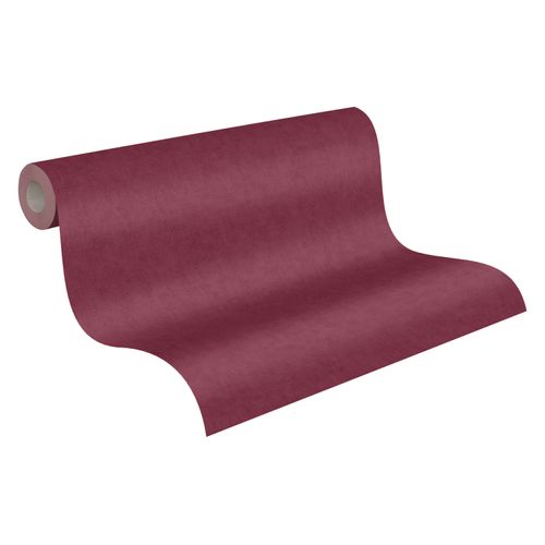 Non-Woven Wallpaper Textile Plain bordeaux-red 37536-2