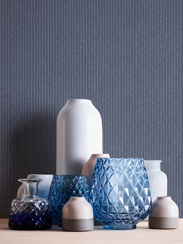 Produktansicht Vliestapete New Elegance dunkelgrau fein gestreift