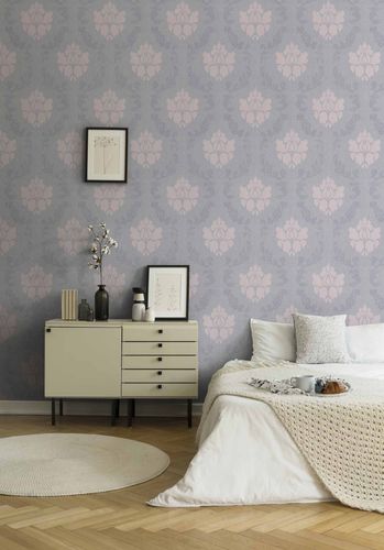 Wallpaper non-woven baroque grey rose 37552-3 | 375523