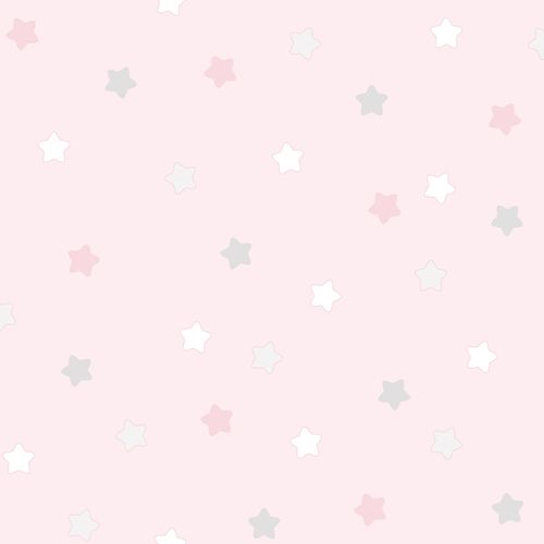 Kinder wallpaper paper star pink white gray 102252