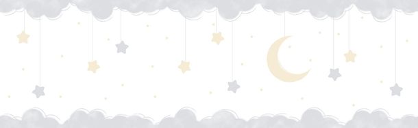 Self -adhesive kids braid moon half gray white 102413