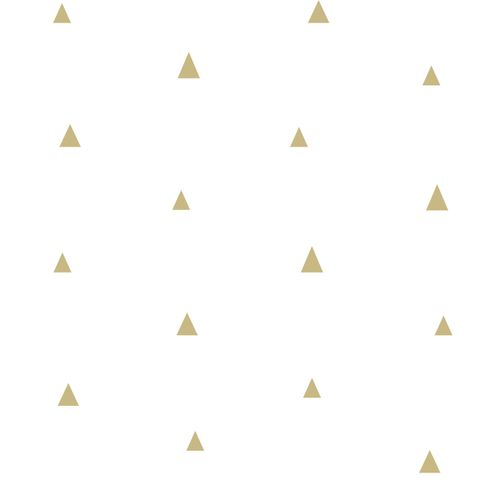 Wallpaper non-woven 347680 small triangles white gold