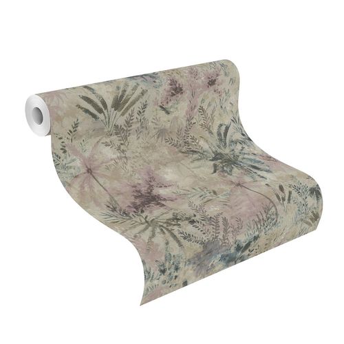 Tapete Vlies 543049 Floral taupe rosa grün