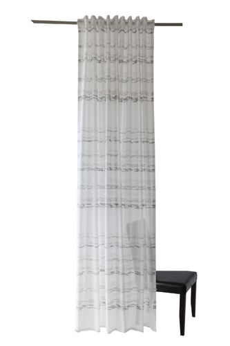 Homing Loop Curtain Stripes white semi-transparent | Orex