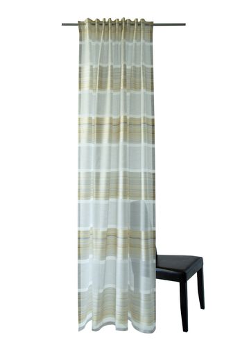 Homing Loop Curtain Stripes saffron semi-transparent