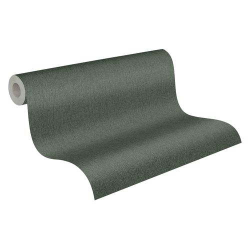 Wallpaper non-woven 37521-8 unicoloured green