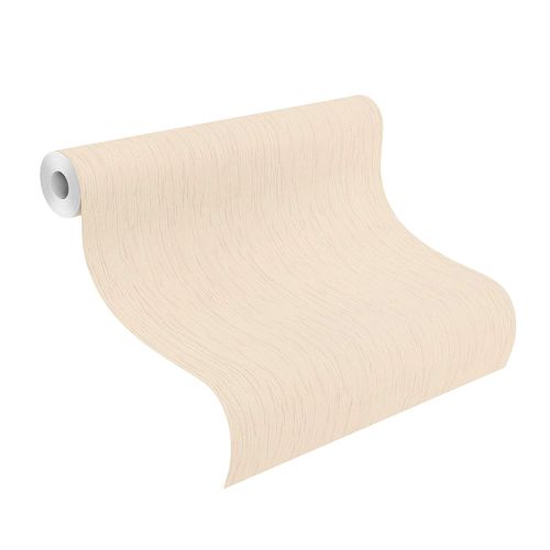 Tapete Vlies Rasch Einfarbig Striche beige Glanz 539257