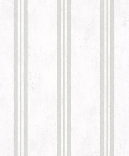 Non-Woven Wallpaper Striped Glitter white gray 32635