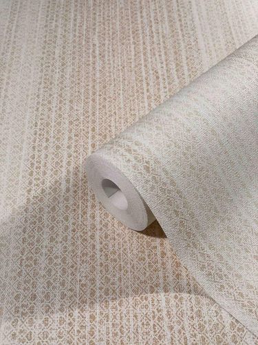 Wallpaper non-woven ethno striped beige brown Marburg 32657