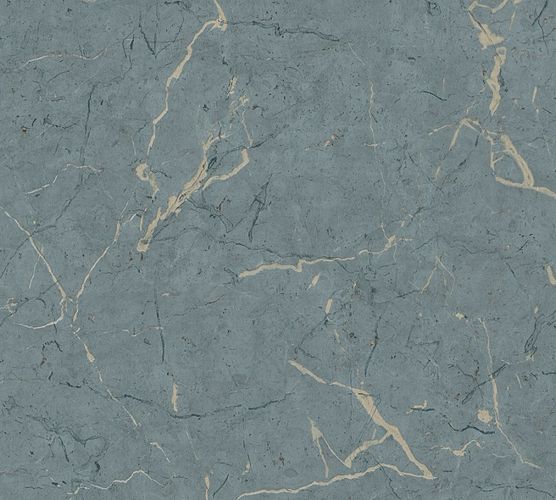 Non-Woven Wallpaper Mable Design grey blue gloss 37855-1