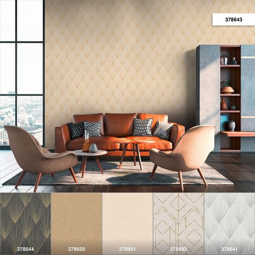 Tapete-Vlies-Geometrisch-gold- 
