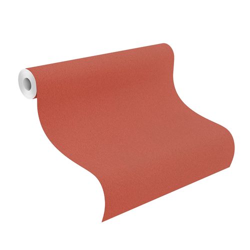 Tapete Vlies Rasch Fell-Optik Struktur orange-rot 418682