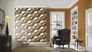 Non-Woven Wallpaper Rasch Leather Tiles brown 419252 3