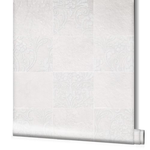 Wallpaper non-woven Kachlen Ornament Creme Novamur 82255