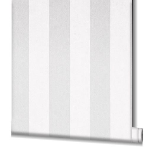 Wallpaper non-woven strip light gray white Novamur 82258