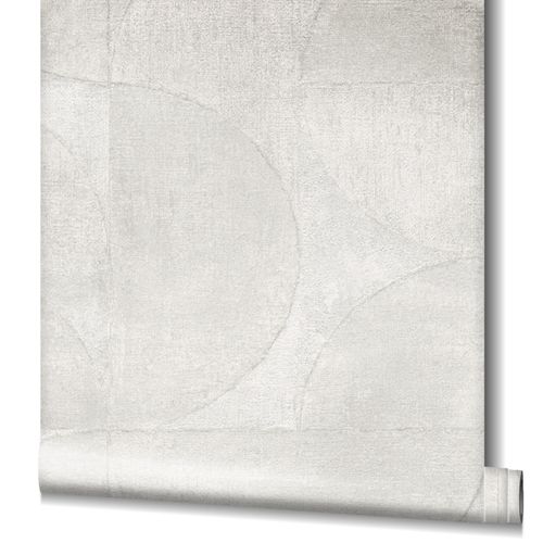 Wallpaper non-woven Graphically Metallic white-gray 32824