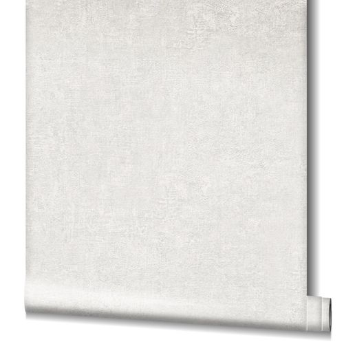 Wallpaper non-woven Uni texture Weiss-grey 32830