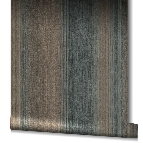 Wallpaper non-woven striped texture shine brown copper 32838