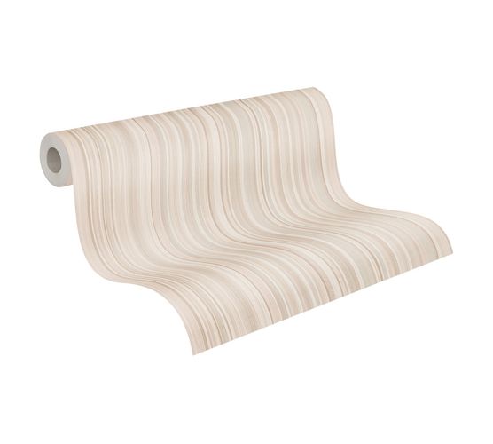 Tapete Vlies Streifen beige braun creme Glitzer 37817-3