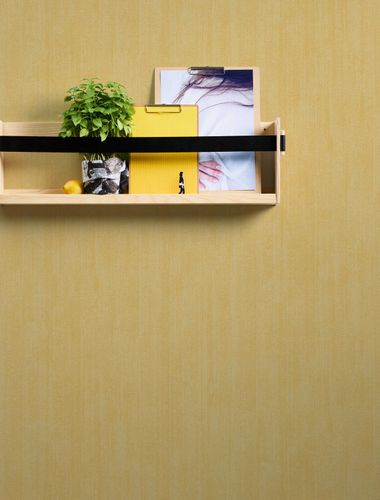 Non-Woven Wallpaper Plain Strokes yellow 37833-7