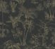 Wallpaper Non-Woven Jungle Leopard Palms black 38021-5 2