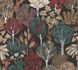 Non-Woven Wallpaper Palms Floral black green red 37757-6 2