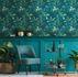 Non-Woven Wallpaper Leaves Jungle blue green 37704-4 5