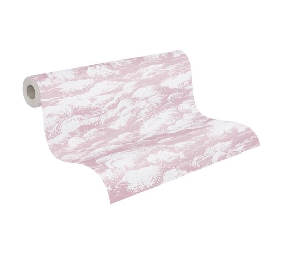 Tapete Vlies Wolken Muster rosa weiß Jungle Chic 37705-1