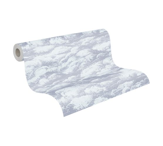 Non-Woven Wallpaper Clouds Pattern grey white 37705-4