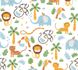 Kids Wallpaper Animals Jungle white colourful 38115-2 1