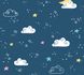 Image Kids Wallpaper Stars Clouds blue white yellow 38141-1 1