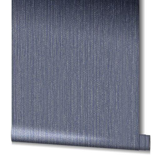 Non-Woven Wallpaper Plain blue-grey Gloss 32741