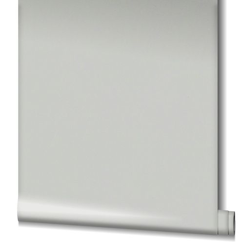 Non-Woven Wallpaper Plain Plain grey silver Gloss 32748
