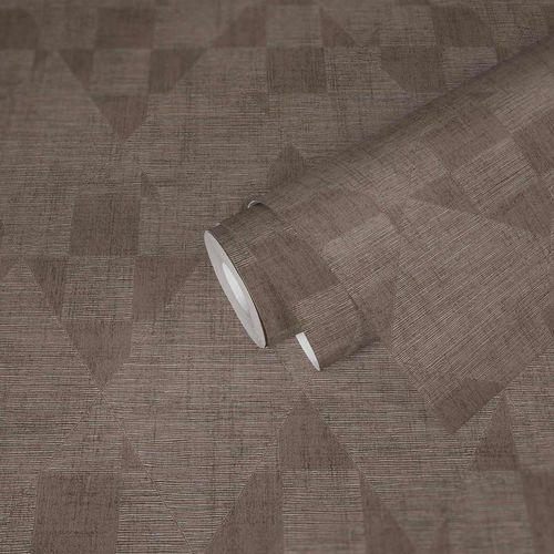 Photo Non-Woven Wallpaper Geometry Rhombus brown Gloss 38196-4