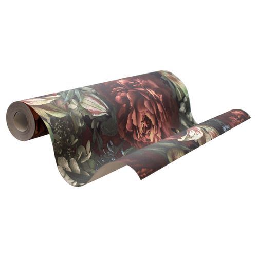 Non-woven wallpaper flowers floral anthracite AS Creation