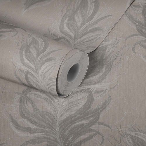 Artikelansicht Vliestapete Federn Natur beige grau Mata Hari 38009-2