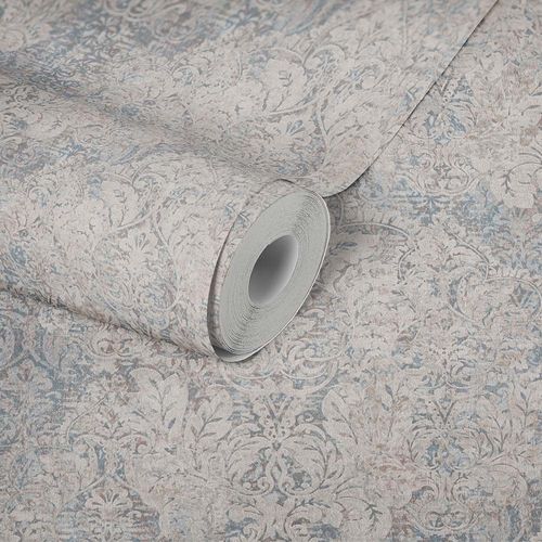 Picture Non-Woven Wallpaper Classic Baroque beige blue 38093-1