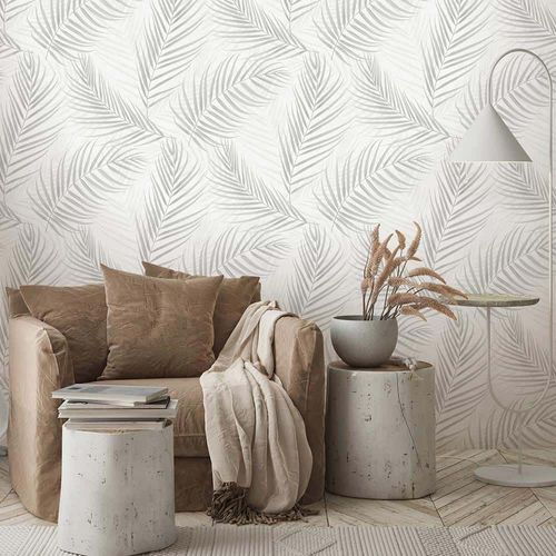 Wallpaper Guido Kretschmer Palms light grey 10221-31