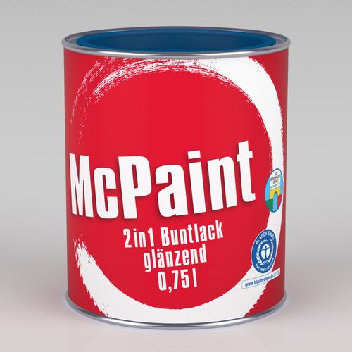 McPaint Buntlack 2in1 750ml Dose glänzend enzianblau