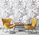 Room Image Wallpaper Plants Leaves grey white Annika