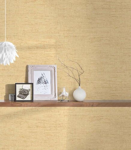 Image Non-Woven Wallpaper Bast Structure yellow brown 38527-4