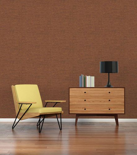 Image Non-Woven Wallpaper Bast Structure red brown 38527-8