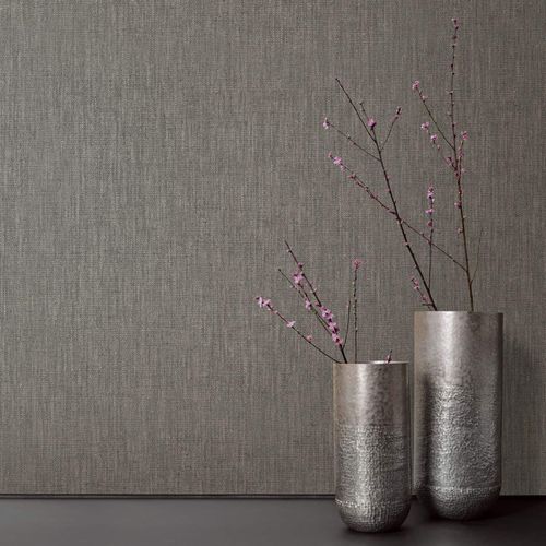 Image Non-Woven Wallpaper Textile Structure anthracite 33330