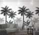 Picture Photo Wallpaper Palms Plants Floral grey white 47204 1