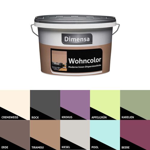 Dimensa WohnColor wall paint ceiling paint coloured 2.5L