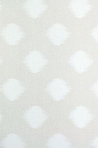 Illustration Non-Woven Wallpaper Spots Structure white beige 453102