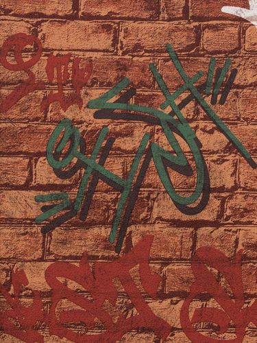 Picture Youth Wallpaper Graffiti Stones redbrown 05601-10