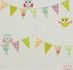 Illustration Children Wallpaper Pennant Owls white green 05585-20 1