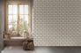 Non-Woven Wallpaper Stone Wall white black Gloss 38357-2 5