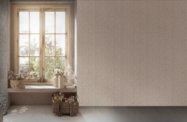 Non-Woven Wallpaper Herringbone white greige 38697-3